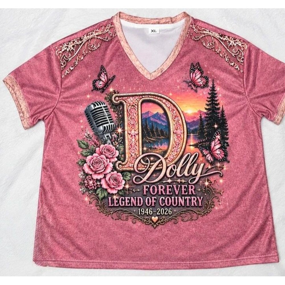 Dolly Parton Forever Legend of Country Pink Graphic Shirt XL NWOT